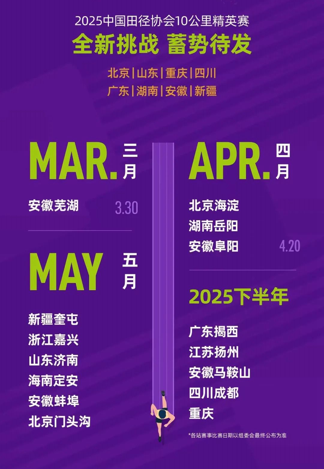 2025中国田径协会10公里精英赛3月开跑 首站芜湖揭