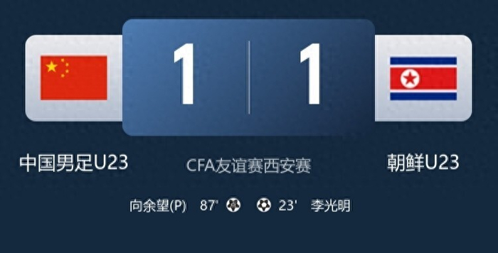 U23中国点球战平朝鲜 阵容调整成关键
